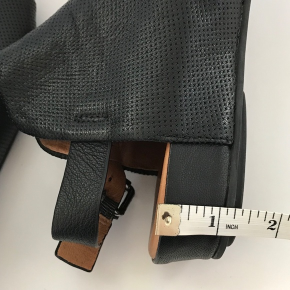 GENTLE SOULS Rocker 3 Leather Sandals Peep Toe Slingback Black Women’s Size 6 - Picture 14 of 16